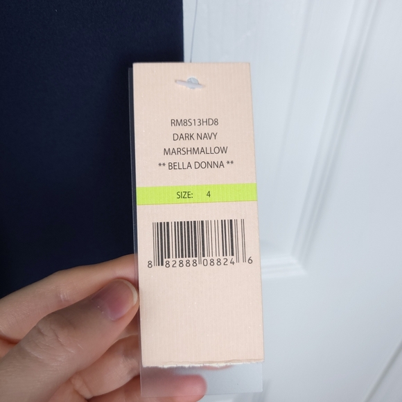 NWT Nanette Lepore 3/4 Sleeve Flounce Dress| Dark Navy - Picture 11 of 12